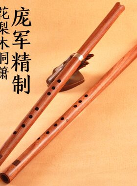 家孔名红木萧夷苏木面手包孔乐器演奏G6素反8F洞箫邮古专业短