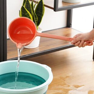 水水塑料洗头厨房舀子儿童长柄水勺水瓢舀宝宝子加厚婴儿洗澡舀