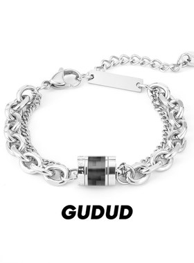 【520礼物】转运l珠双层古巴手链男士原创简约高级感可刻字送男友