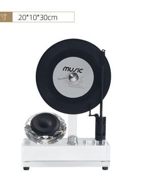 留声机唱片书g房模型轻奢立式创意样板间售楼复古黑胶简约桌面摆