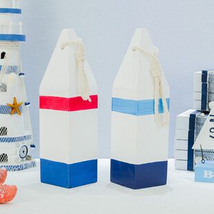 咖啡会所挂件蓝白装饰品墙壁馆浮拍摄道具酒吧木质子饰地中海个性