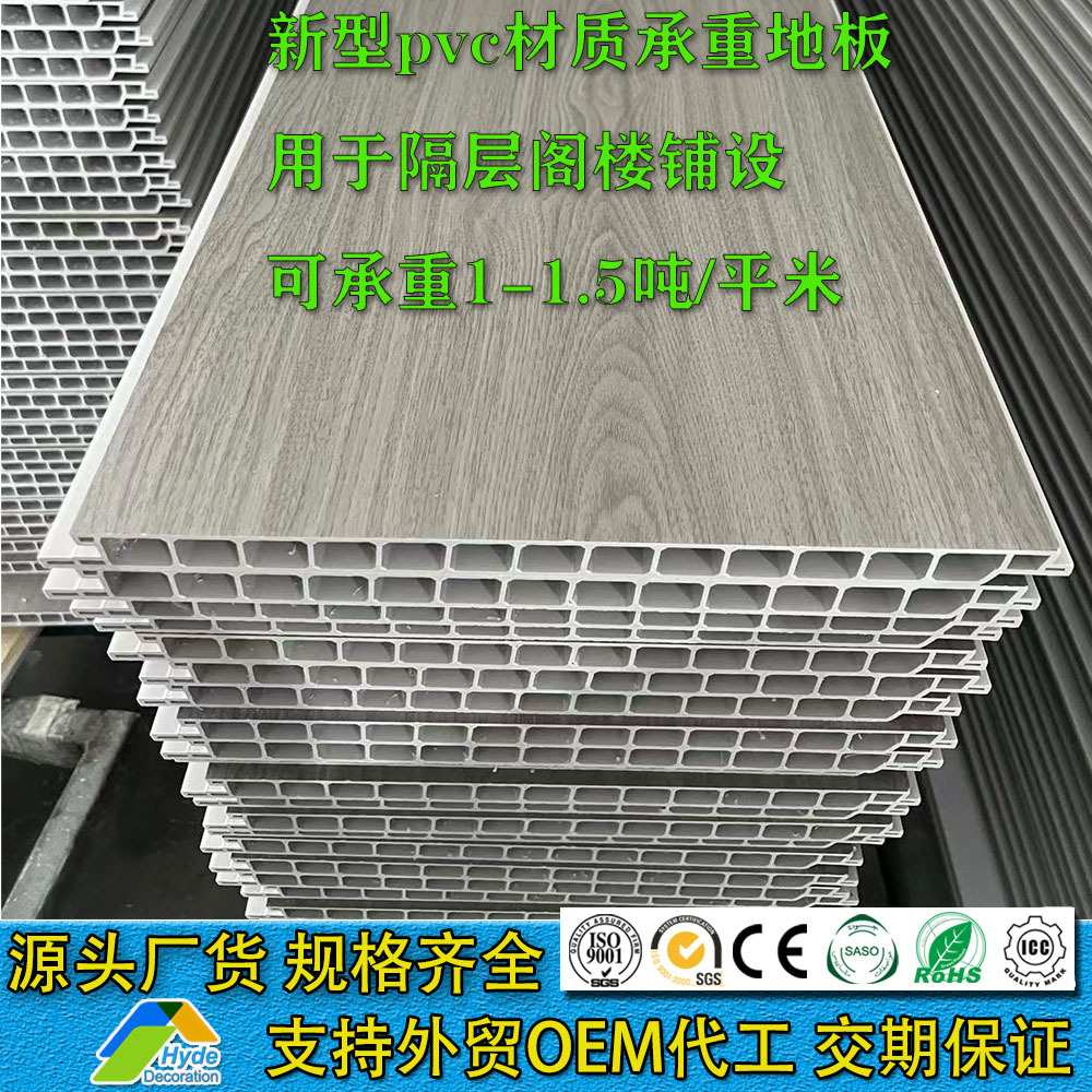 外贸高强度防刮无缝拼接阁楼夹层Loft仓库长度可定制PVC承重地板图片