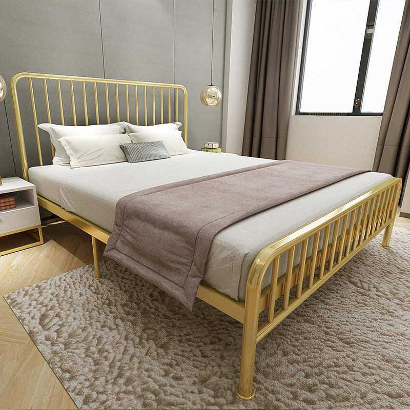北欧简约金色铁艺床 小户型卧室单双人少女床 轻奢公寓酒店铁架床,模玩/动漫/周边/娃圈三坑/桌游,模型制作工具/辅料耗材,淘宝优惠券,粉丝福利购,淘宝优惠卷