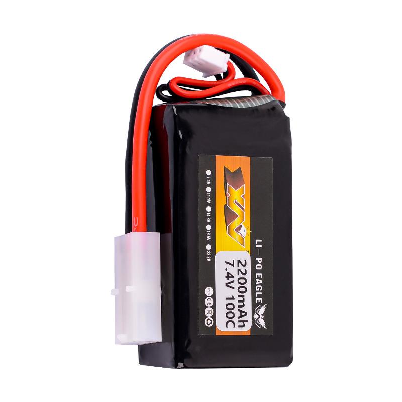 鹰王7.4V 2200MAH 100C田宫TAMIYA 57405 T3-01三轮摩托 2S锂电池