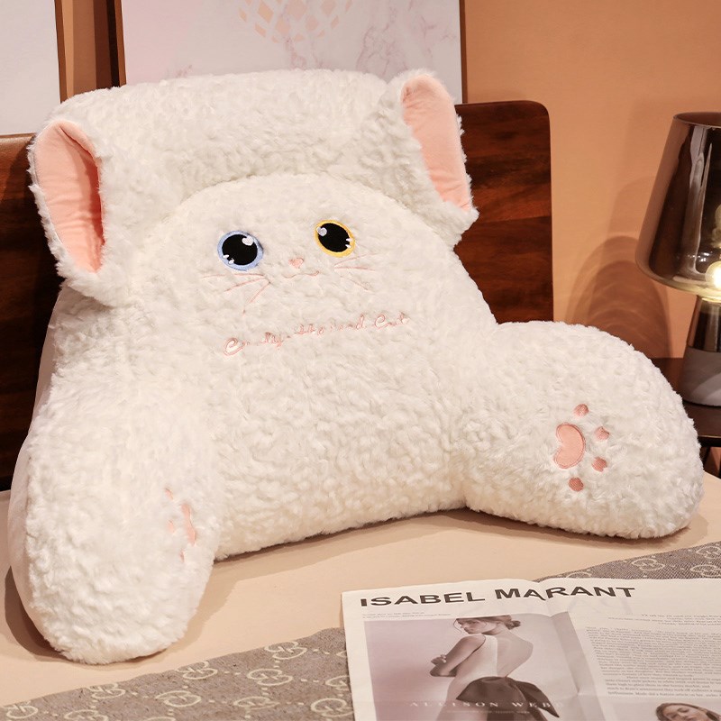 德文猫床头靠垫软包护腰靠枕w大靠背沙发床上宿舍学生孕妇枕头抱