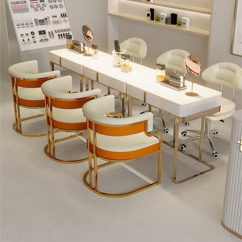 美甲店顾客专用椅子轻奢高档客人椅美容院接N待洽谈椅子高级沙发