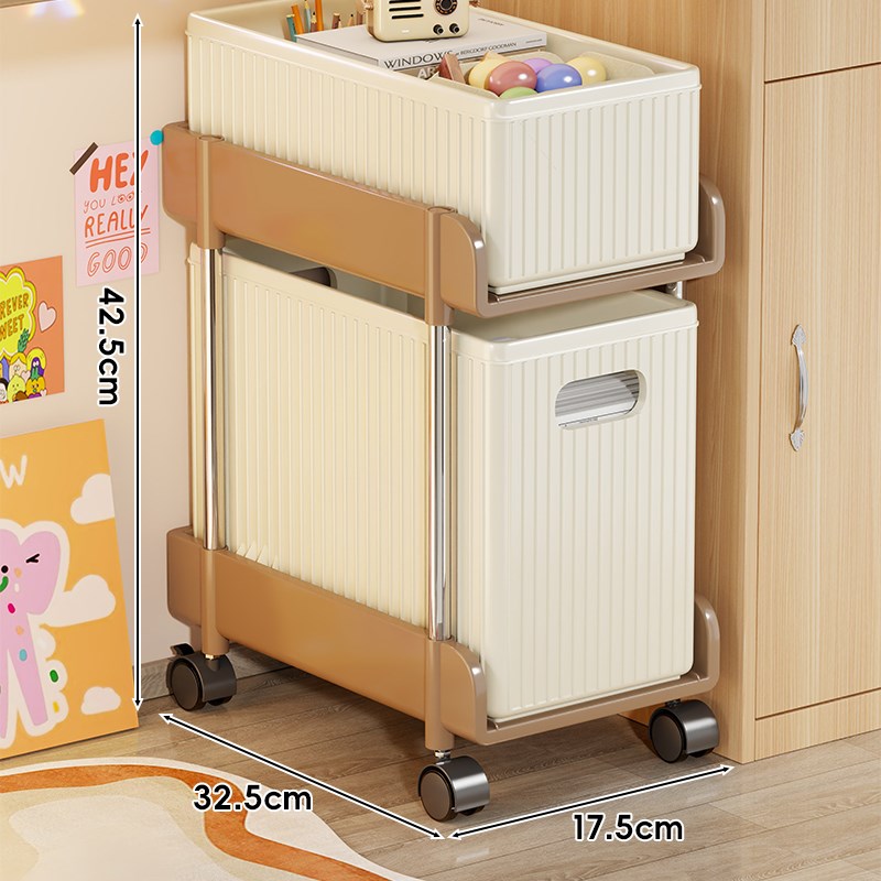 桌下置物架办公室工位放包神器可移动落地书架抽屉U式小推车收纳