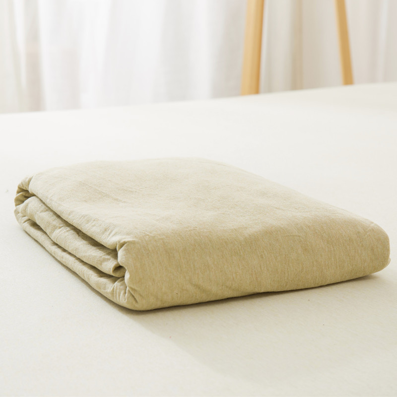 天竺棉床笠单件床罩裸睡定做纯色保护套全棉针织床单1.S5/1.8m床