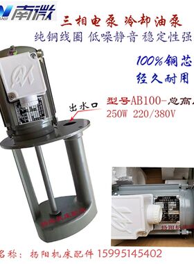 油泵电机AB100/AB200 250W/450W南通南微机床水泵 铜芯三相冷却泵