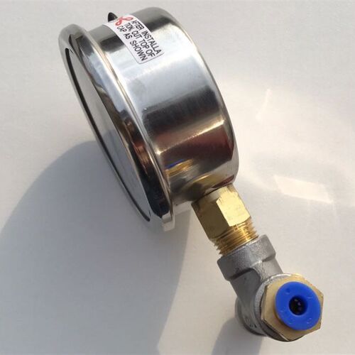 压力表 加三通 加pu管快插接头 压力6bar 90psi =0.6mpa 表径68mm