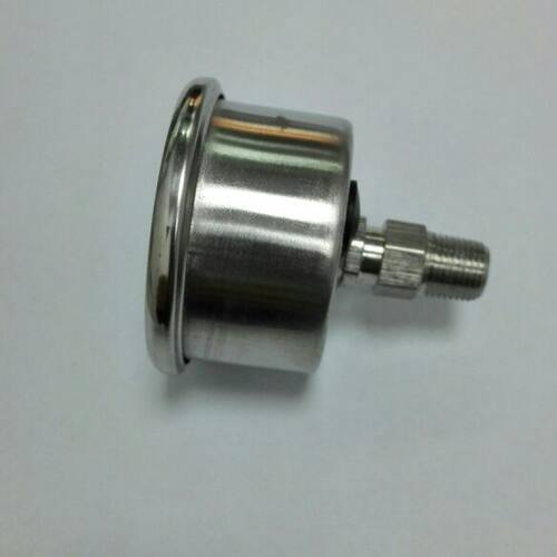 螺纹npt1/8 压力1MPA 10bar kg直径40~47mm不锈压力表 轴向 后接