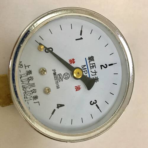 0-4mpa 氧气表 YO-60 4mpa 直径60mm 氧气压力表 M14*1.5 禁油型