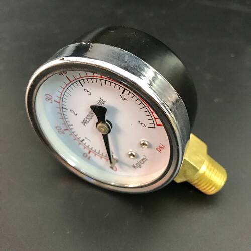 Pressure gauge 压力表 直径60mm 压力 5kg/cm2 70psi 螺纹pt1/4