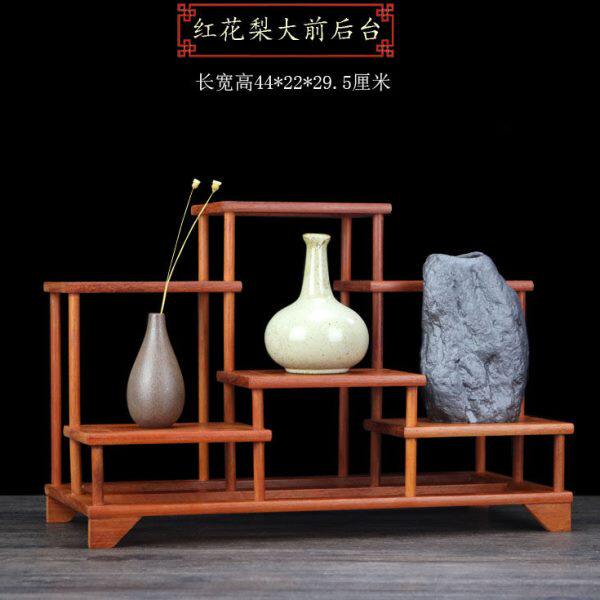 博古架实木中式简约现代红花梨置物架茶具架子多宝阁小摆件茶壶架