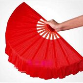 歌木扇蹈扇子舞骨健身秧加厚大红色曹记扇对扇兰广场舞塑料跳舞扇