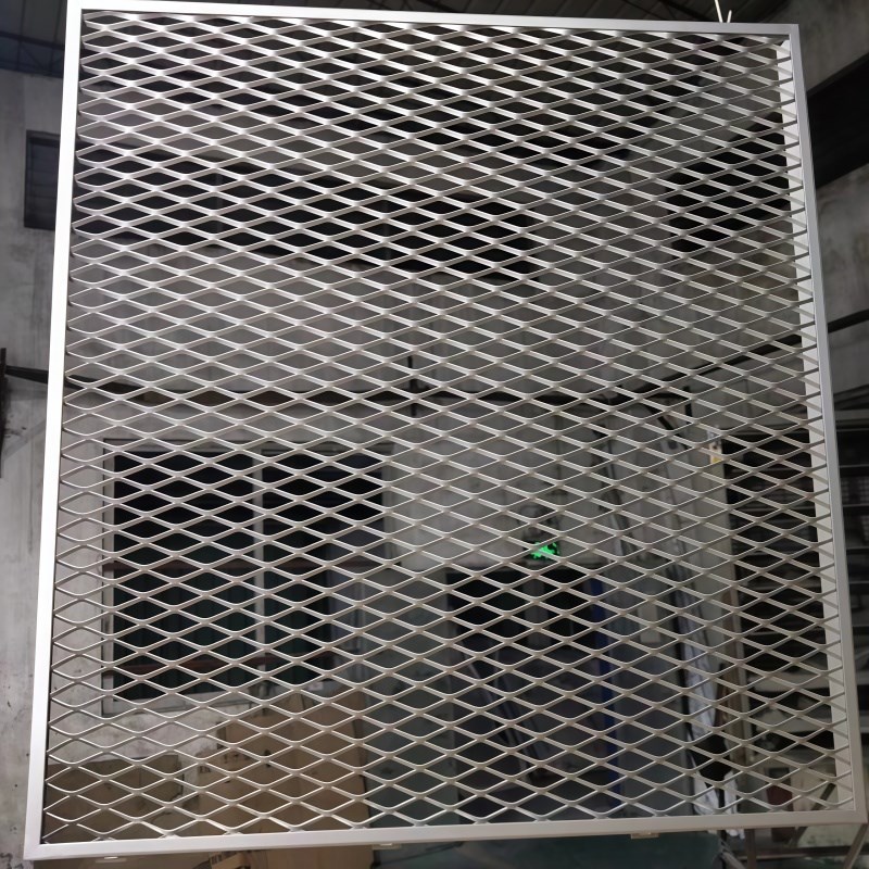 户外防护网三角型铝网板天花铝可拉伸H铝网板装幕墙铝合金菱形铝