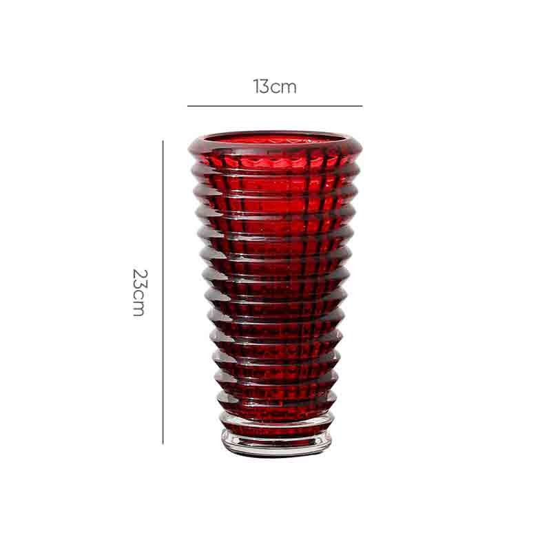 法式水晶a玻璃花瓶卢索家居装饰品餐桌轻奢摆件璀璨方形简约插花