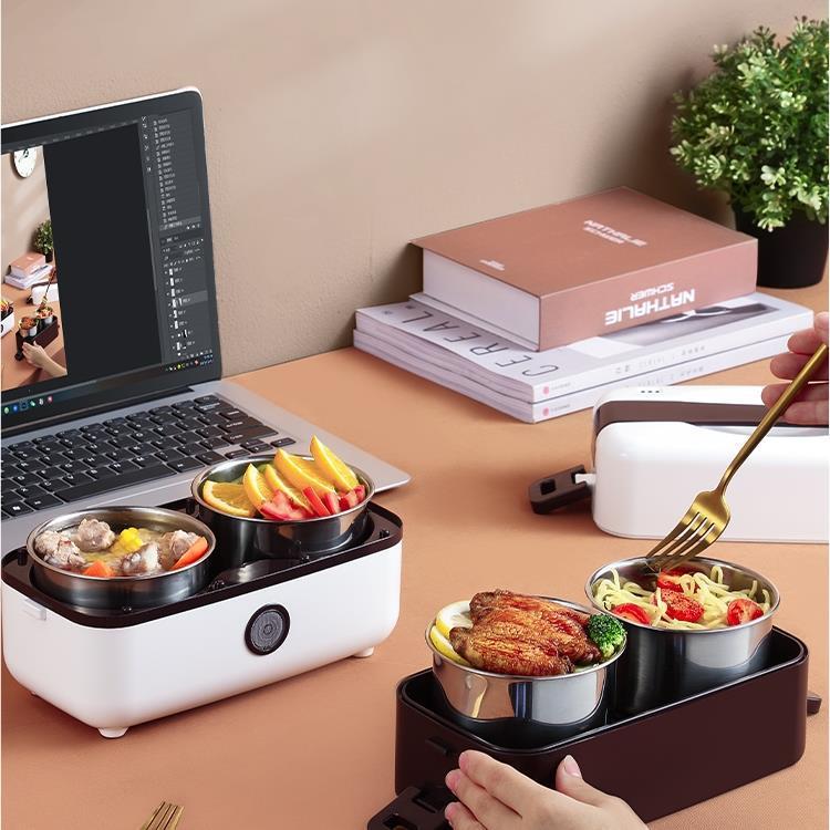 电热饭盒可插电加热上班族学生带饭便当盒热饭菜神器保温双层注水