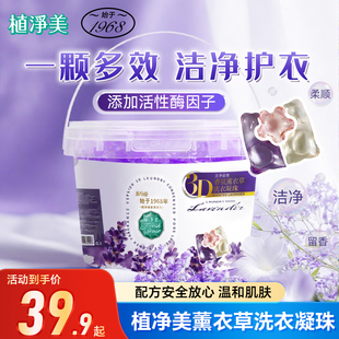 五月花植净美洗衣凝珠香氛薰衣草洗衣凝珠浓缩洗衣液深层洁净冷热