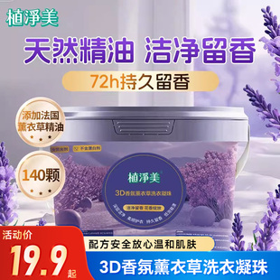 五月花植净美洗衣凝珠香氛薰衣草洗衣凝珠持久留香浓缩洗衣液留香
