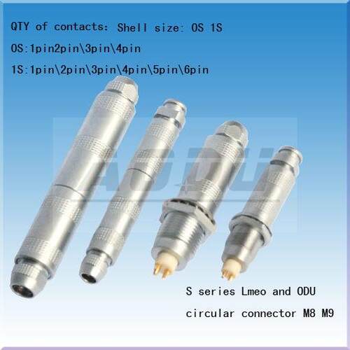 lemo接头半月式 兼容欧度航空插头0S 1S 2S对接雷莫连接器PCA FFA