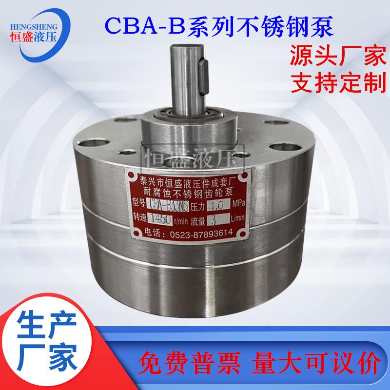 耐腐蚀CBA-B0.5NS 4NS 20NS 63NS 80NS B100NS高温不锈钢齿轮泵