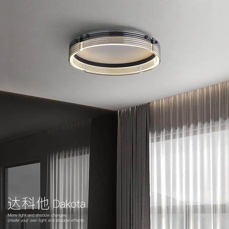 卧室灯2023年新款现代简约智能轻奢极简玻璃LED主卧灯房间吸顶灯