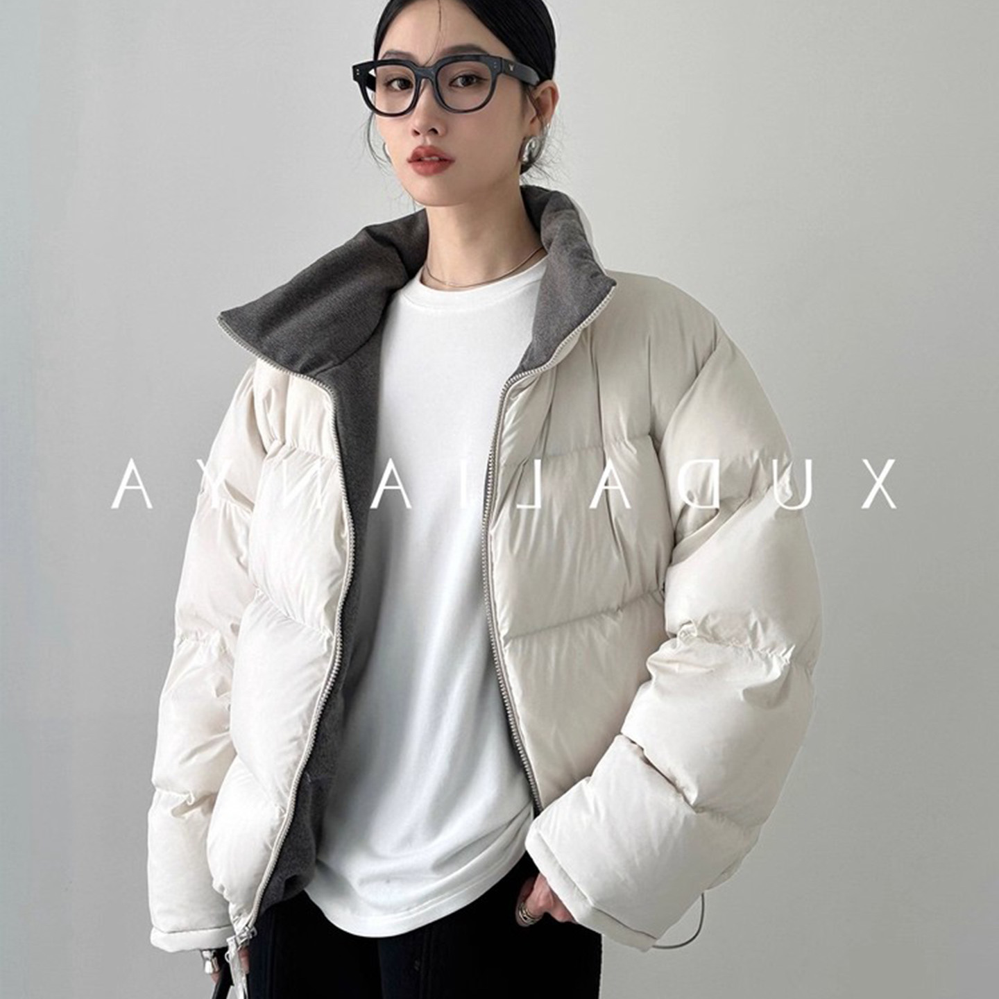 小暖炉保暖绒子白鸭绒新款短外套