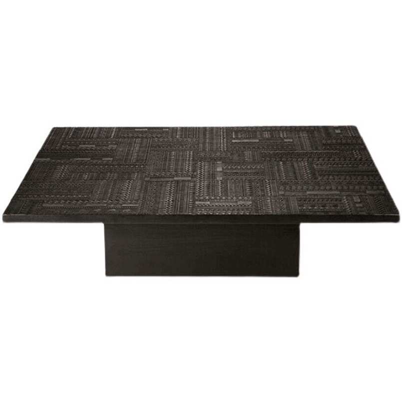 比利时表情实木橡木柚木手工雕花茶几北欧客厅茶台小户型咖啡桌