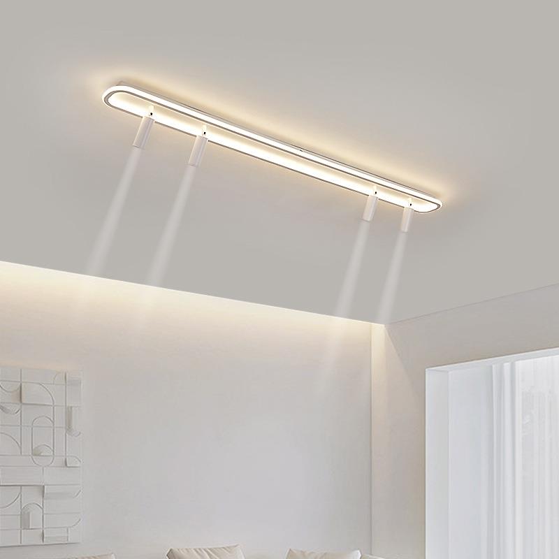 客厅射灯明装轨道筒灯无主灯商用照明简约现代LED长条天花灯新款