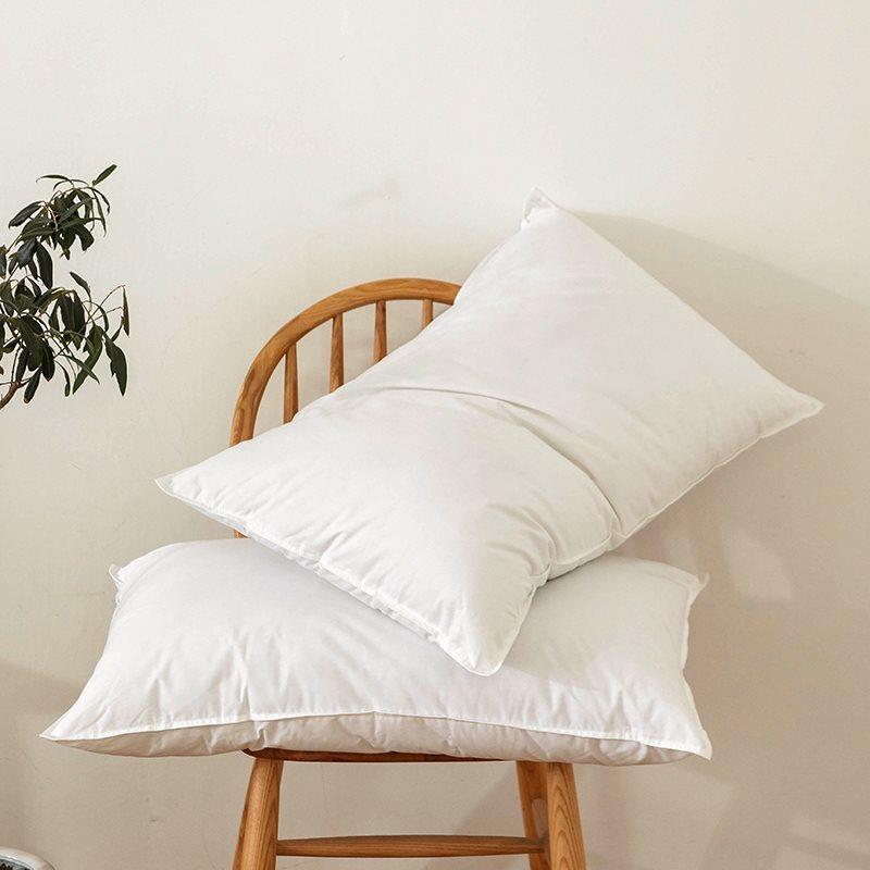 出口五星级酒店款 通用单人枕芯48x74cm枕头羽丝绒枕中高低型