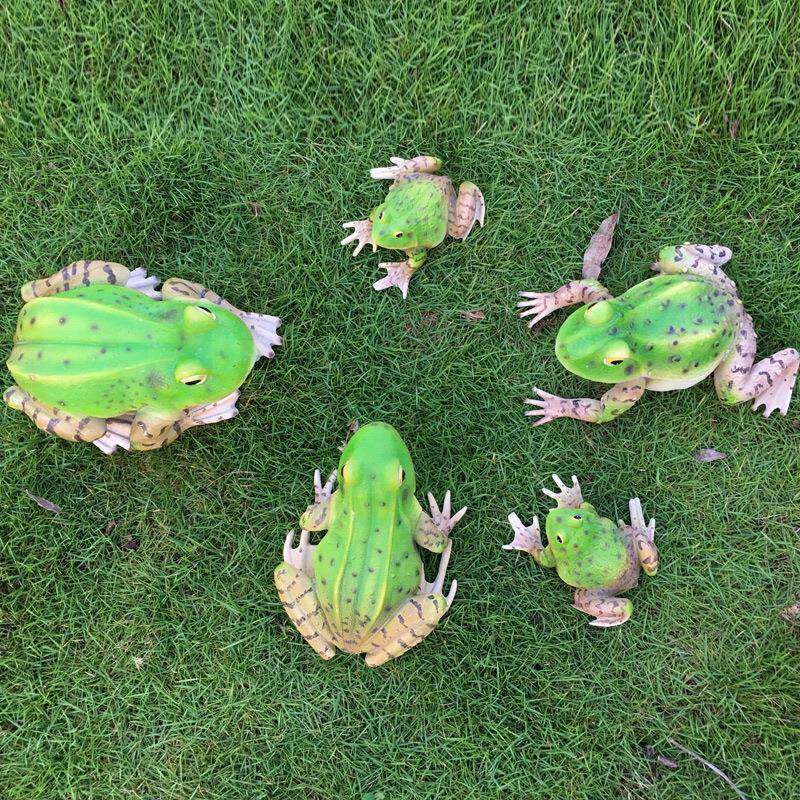户外仿真青蛙摆件花园庭院布置田园假动物模型工艺品水池造景装饰