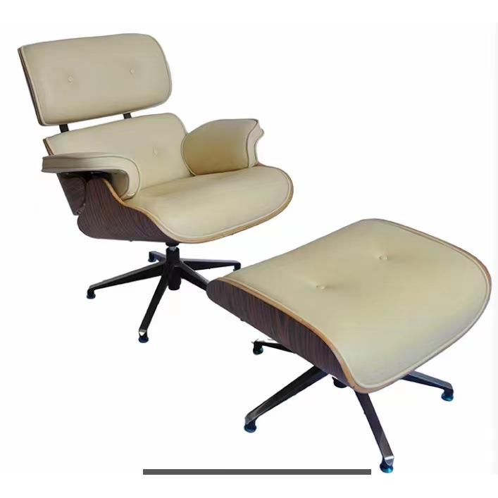 设计师eames单人沙发椅伊姆斯躺椅个性简约懒人真皮艺术休闲椅子