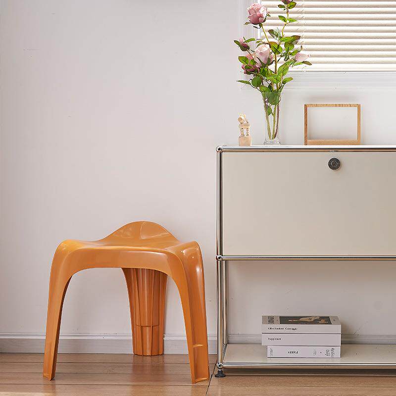 北欧中古小矮凳门口换鞋凳家用简约浴室小凳子网红可叠放家用餐凳