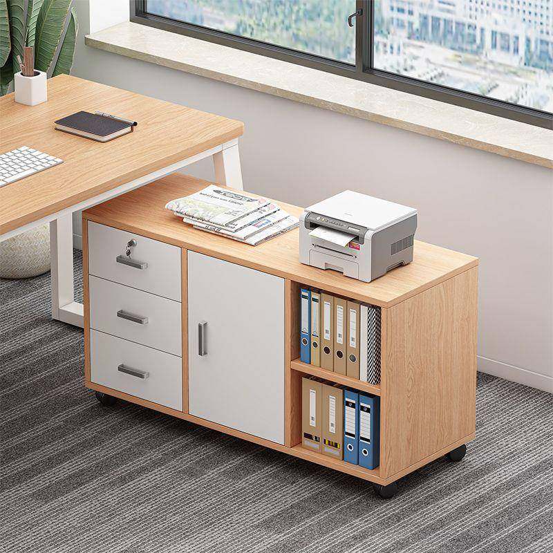 文件柜办公柜边柜带锁办公室柜子置物柜办公桌矮柜收纳侧柜储物柜