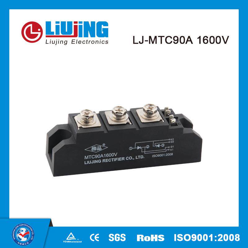 柳晶LJ-MTC90A1600V 晶闸管模块 电机软启动无功补偿工业加热控制