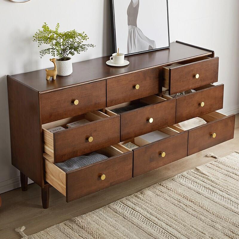 【折扣价】实木斗柜五斗柜家用卧室储物柜现代简约客厅边柜斗橱收