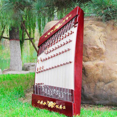 传统弹拨乐器专业演奏402扬琴乐器红色木材质厂家促销YQ-01梵巢牌