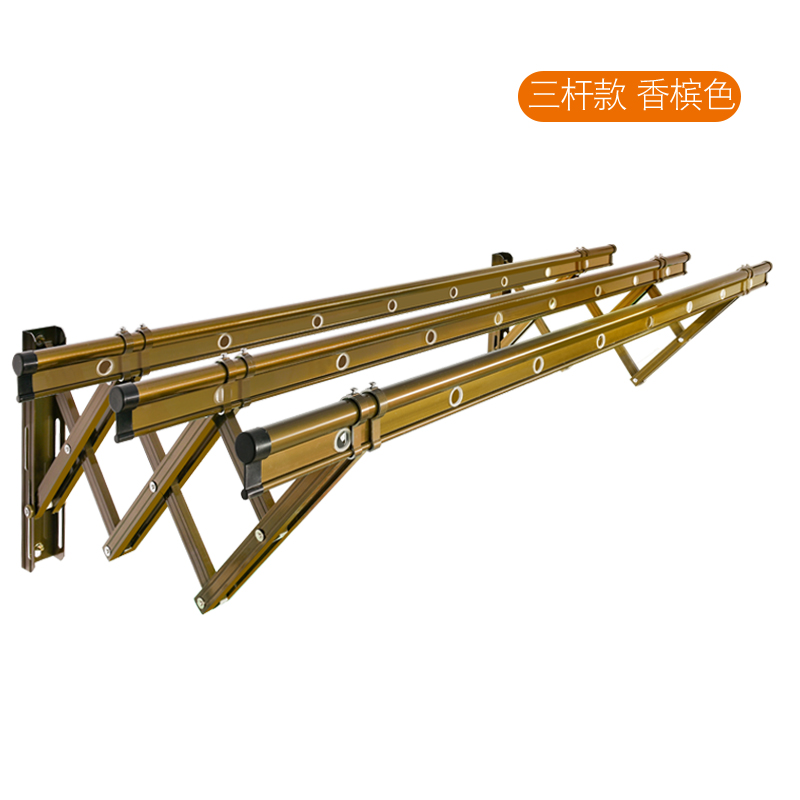 伸缩晾衣架室外墙k阳台户外推拉晒衣架铝合金晾衣杆铝镁合金凉衣