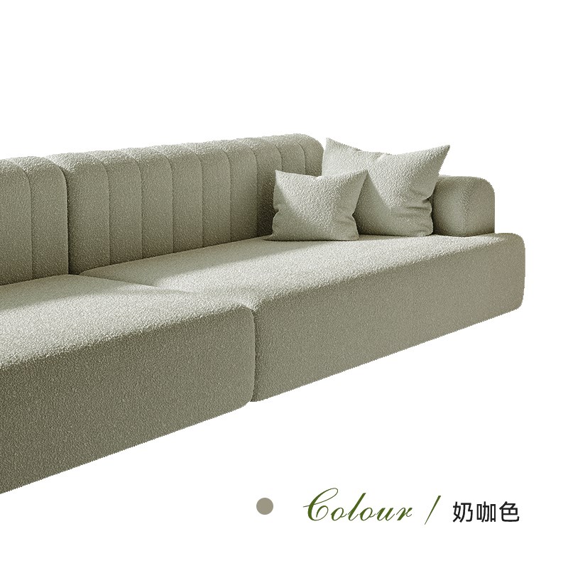 轻奢高级c感奶油风飘窗垫窗台垫泰迪绒卡座高端飘窗海绵沙发垫定