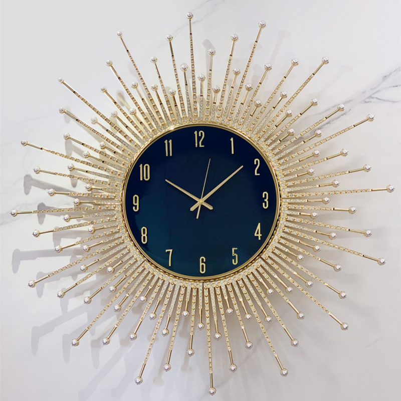 2023新款钟表挂钟客厅家用w现代轻奢时尚创意简约大气金属静音时