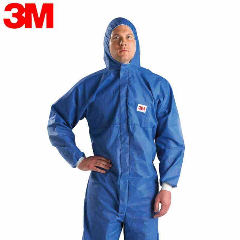 3M4532+连体带帽防护服实验室防颗粒物防化服 喷漆防尘防静电服