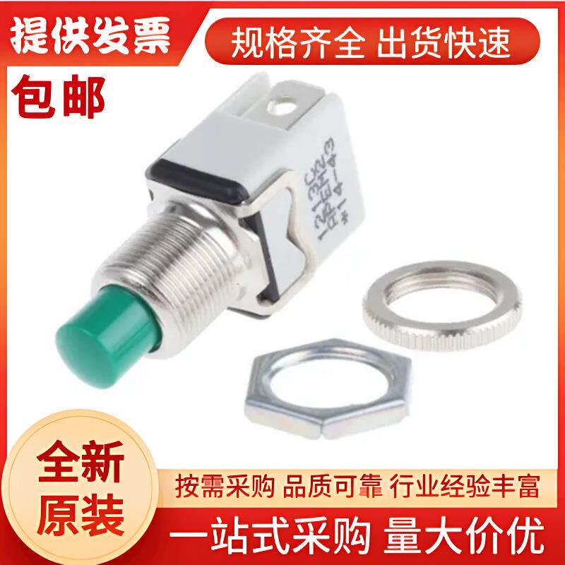 1213C GREEN APEM 按钮开关, 12.2mm开孔, 面板安装, 瞬时操作