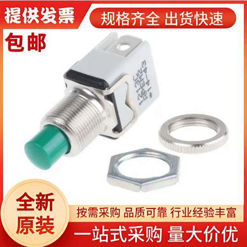 1213C GREEN APEM 按钮开关, 12.2mm开孔, 面板安装, 瞬时操作