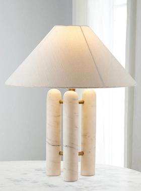 美式布艺大理石LED书房床头台灯设计师中古民宿简约吧台创意个性