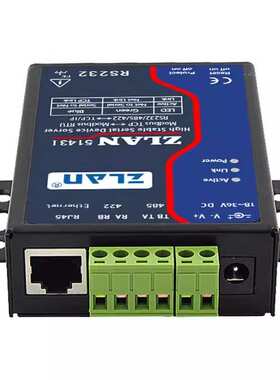 Modbus网关模块rtu转tcpRS232/422/485转以太网服务器ZLAN5143I