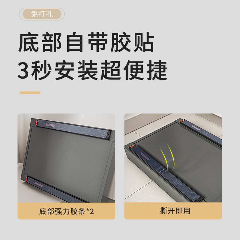 橱柜拉篮抽屉式免打孔底部抽拉滑轨收纳厨房柜内碗碟盘调料置物架图片