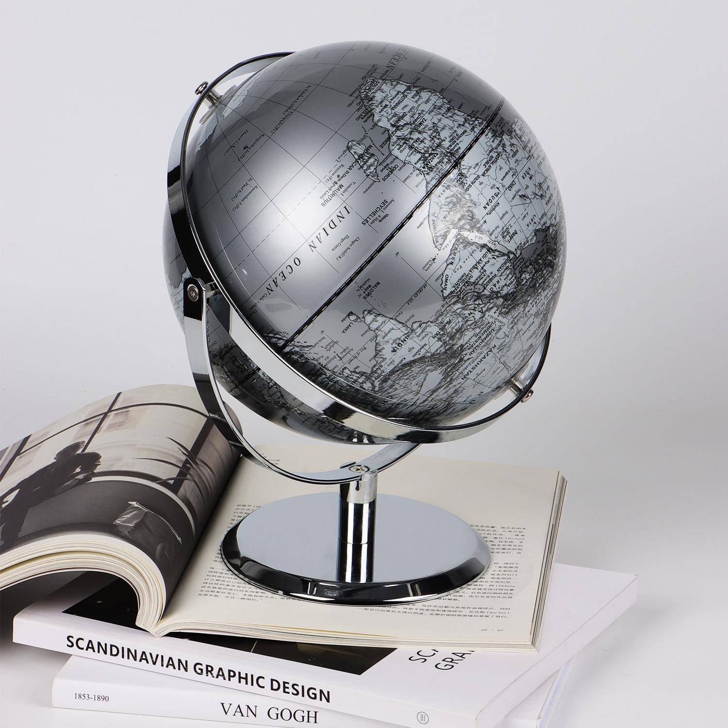 轻奢风地球仪摆件办公室玄关客厅卧室书房装饰品摆件高档乔迁送礼