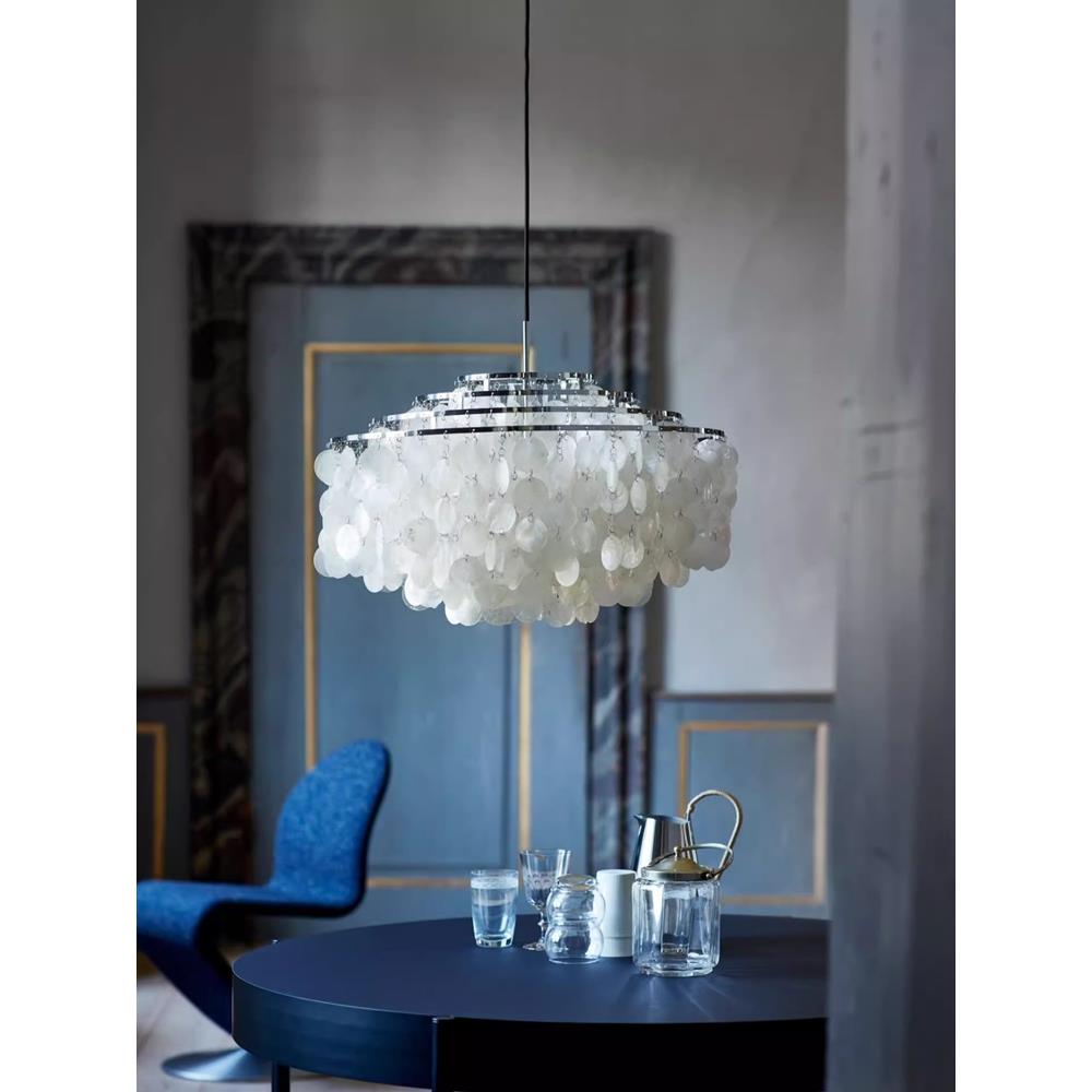 意大利VERPAN贝壳灯法式创意艺术设计师客厅卧室天然贝壳风铃吊灯