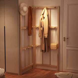 可折叠衣帽架家用玄关卧室挂衣架出租屋省空间便捷挂衣架简约现代